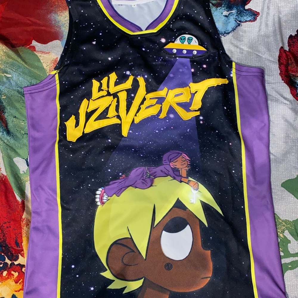 #16 LIL UZl Black Basketball Jersey